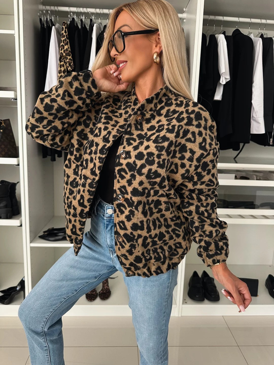 Elodie | Elegant trendy leopard print jacket