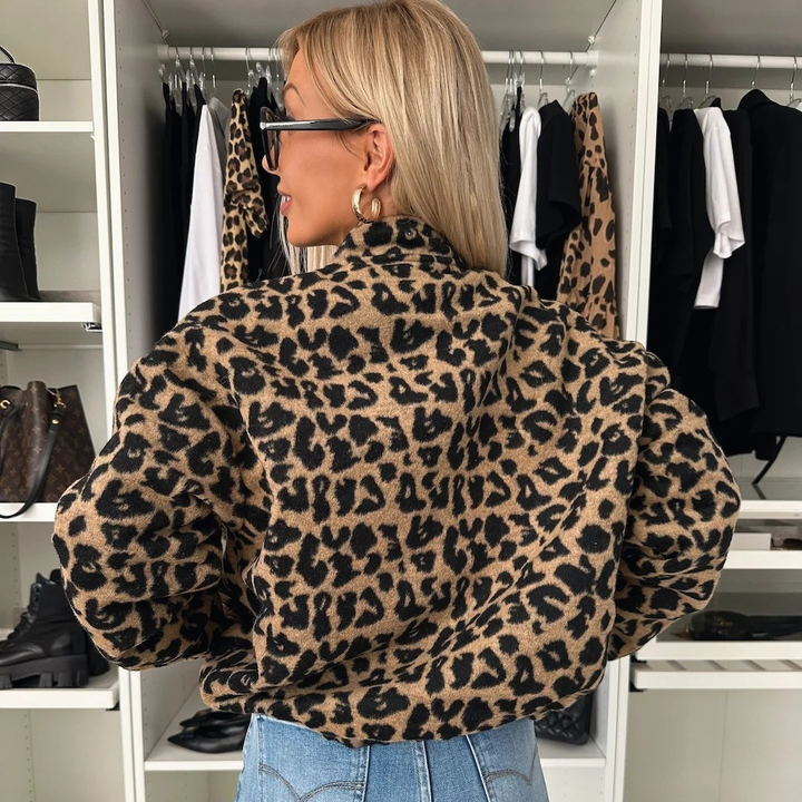 Elodie | Elegant trendy leopard print jacket