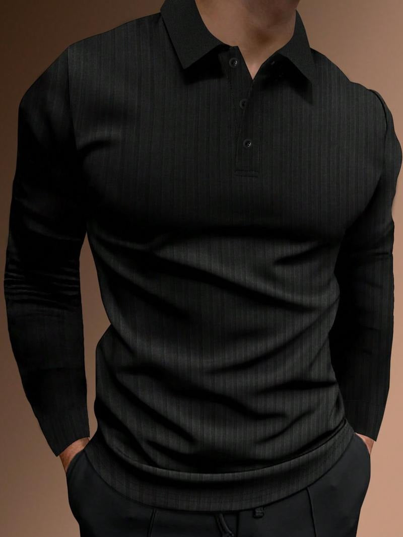 Leon | Slim Fit Elegant Long Sleeve Polo for a Sophisticated Look
