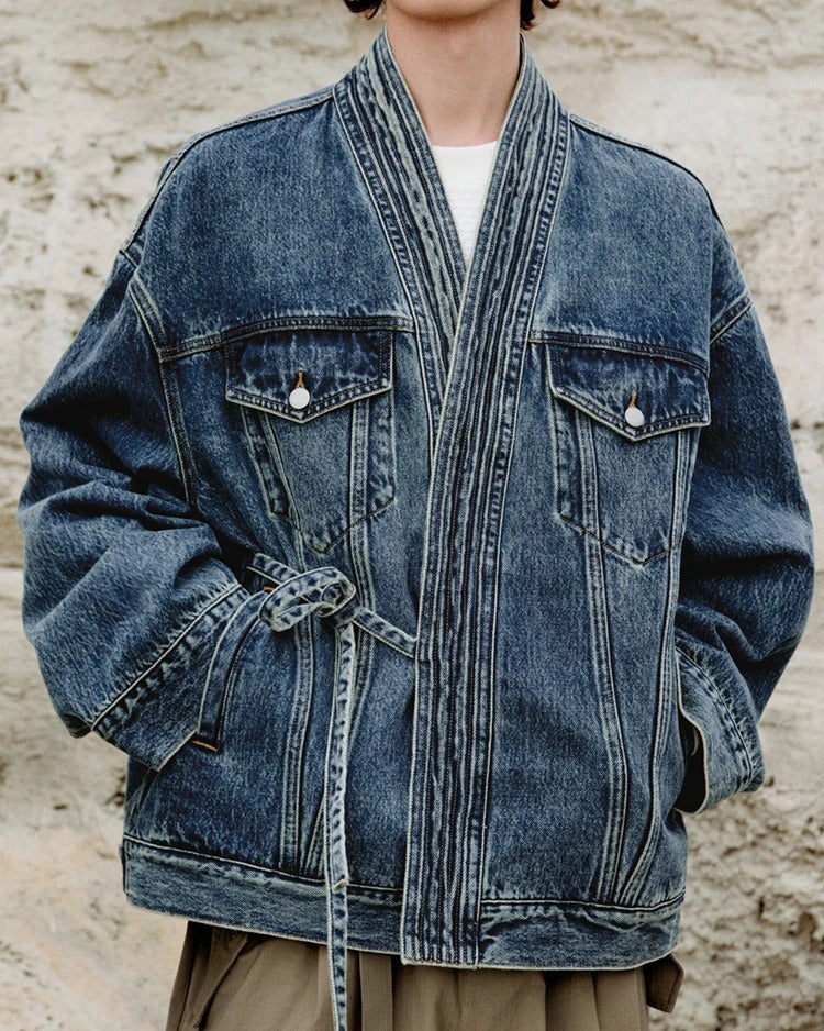 The Perfect Combination of Style and Comfort: Classic Kimono Denim Jacket
