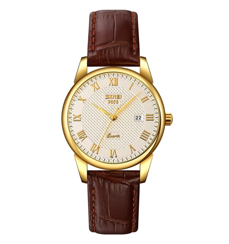 Classic Leather Couple Watch - Elegance and Sophistication