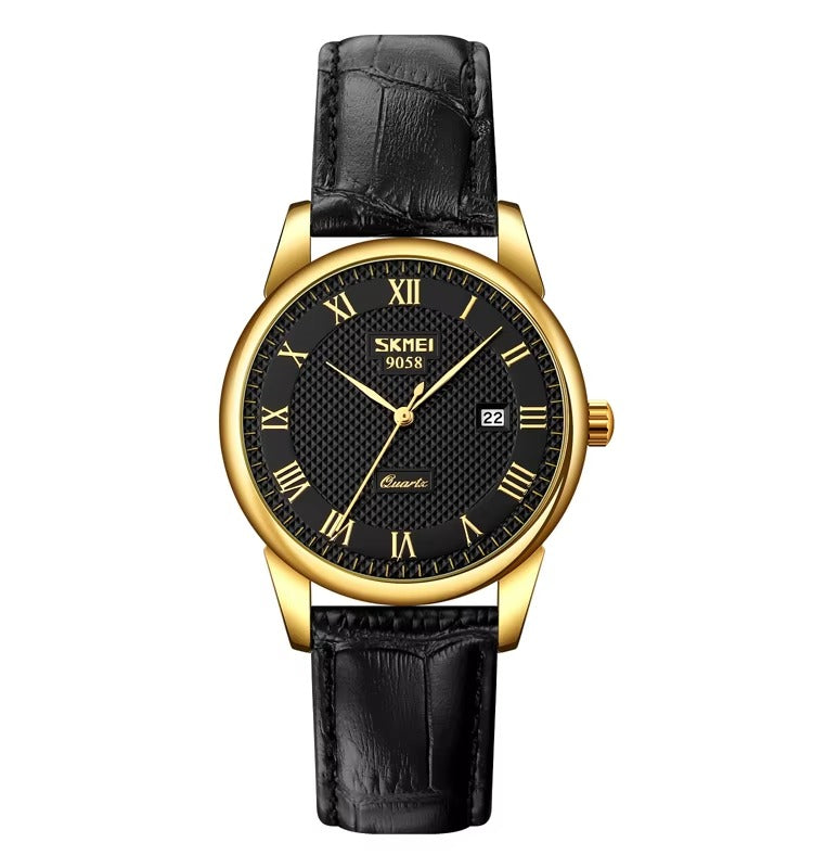 Classic Leather Couple Watch - Elegance and Sophistication
