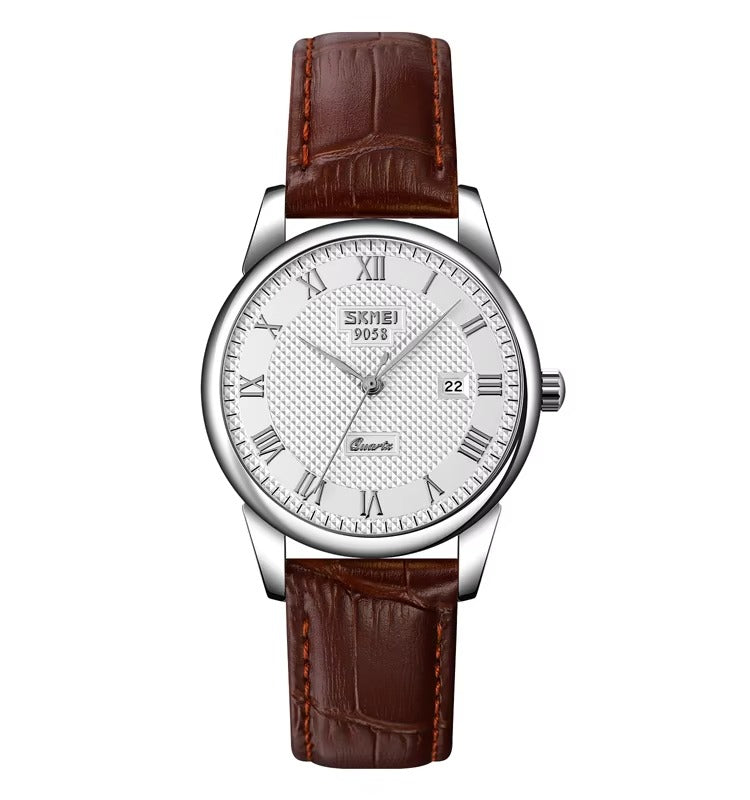 Classic Leather Couple Watch - Elegance and Sophistication