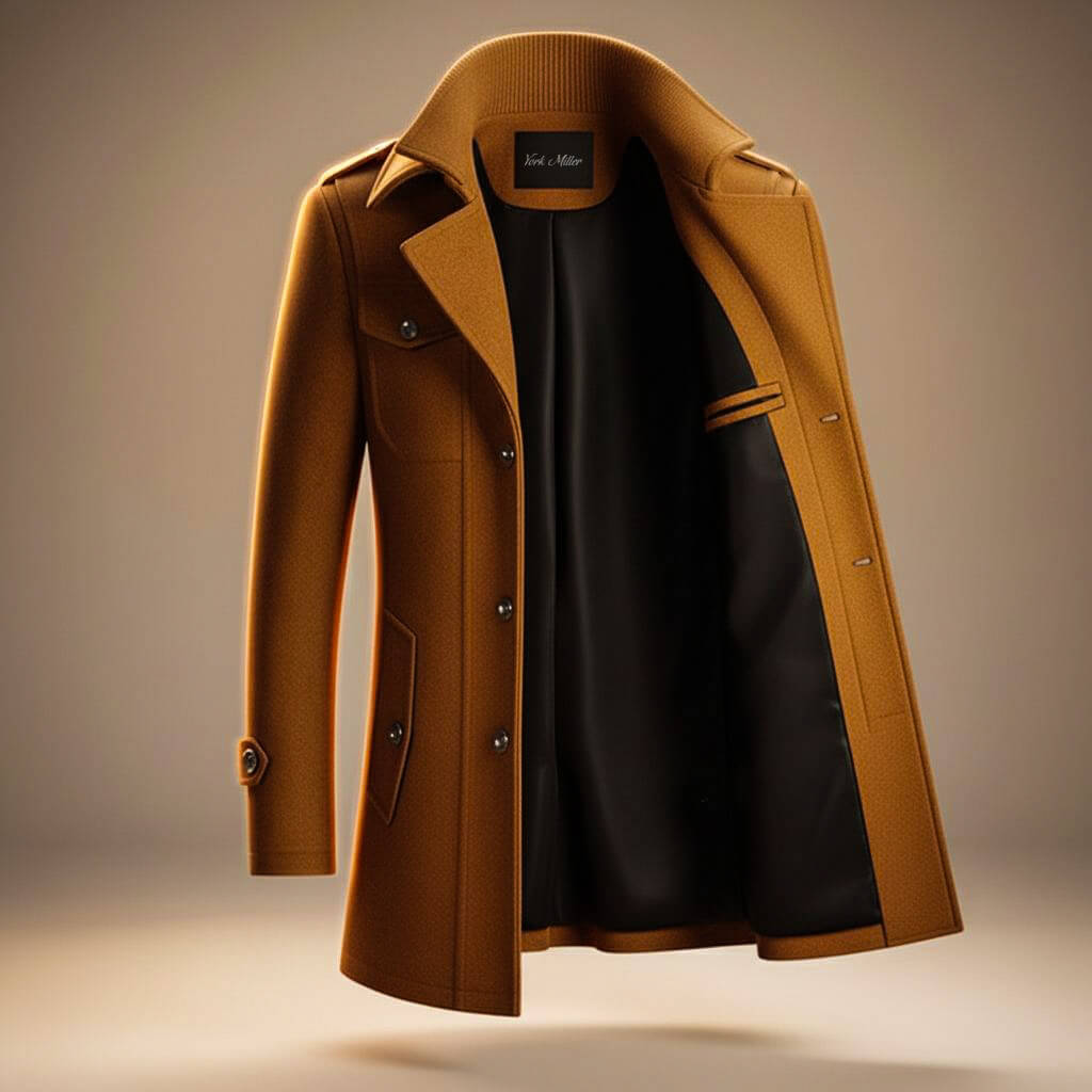 Legacy Frame Coat in pure virgin wool for a sophisticated and warm style