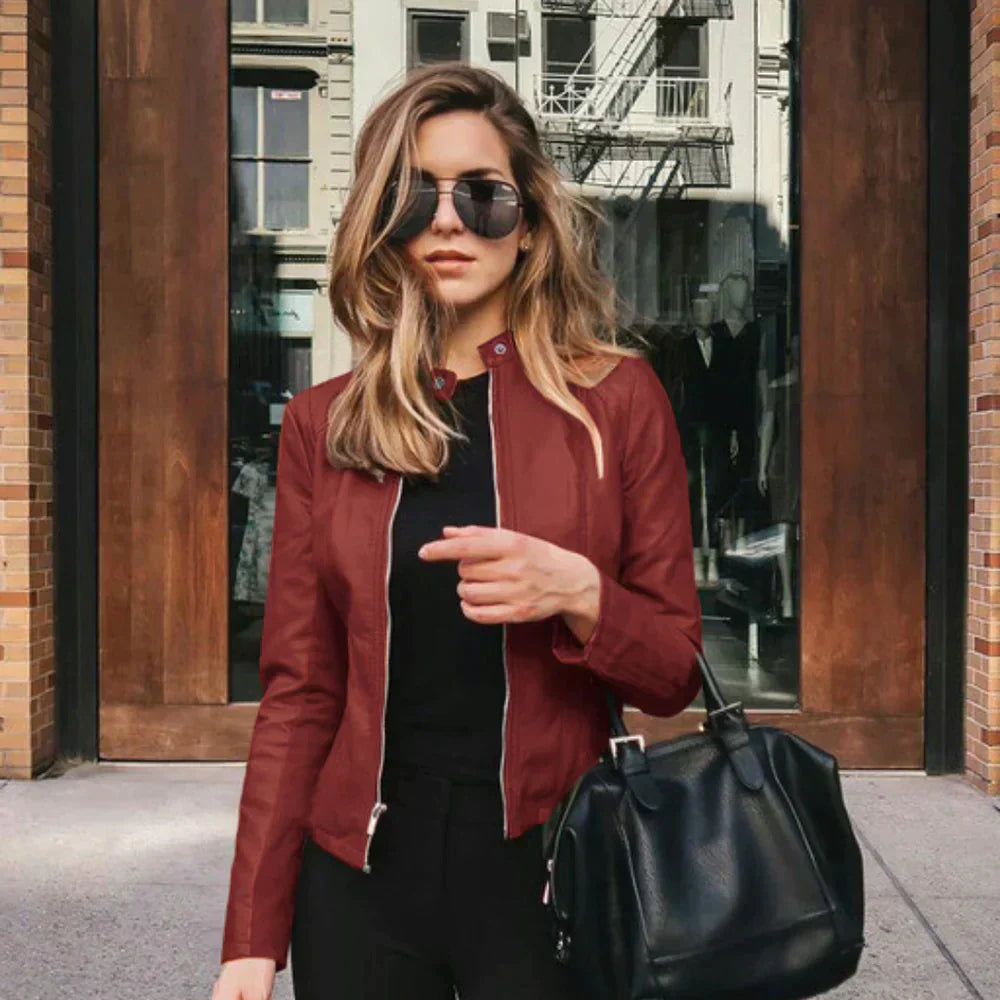 Sophia Elegant Refined Italian Leather Jacket
