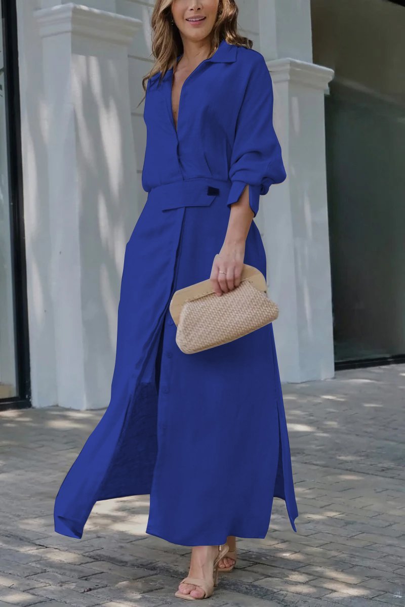 Jeanette: Elegant V-Neck Maxi Dress for Any Occasion