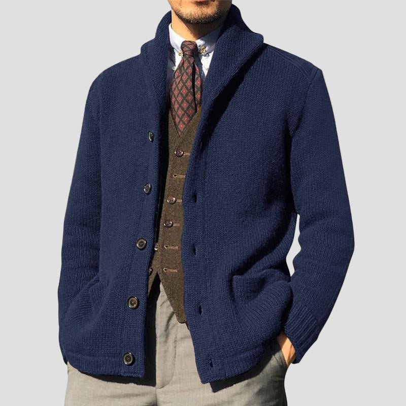 Grayson Solid Button-Front Knit Cardigan