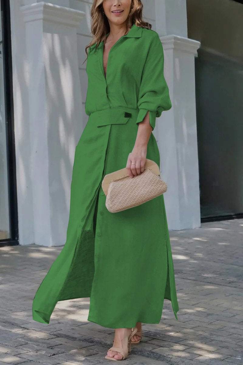 Jeanette: Elegant V-Neck Maxi Dress for Any Occasion