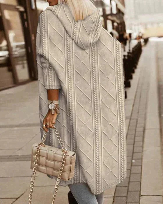 Kateri™ – Long Hoodie Cardigan with Relaxed Fit for Optimal Comfort