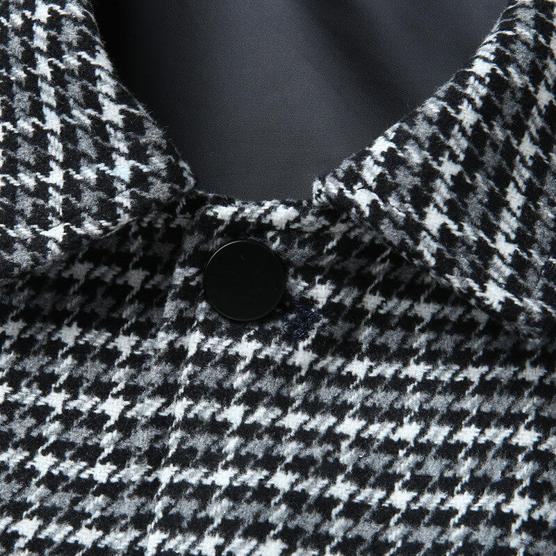 Malcolm Checkered Wool Men's Jacket - Elegant and Comfortable Coat