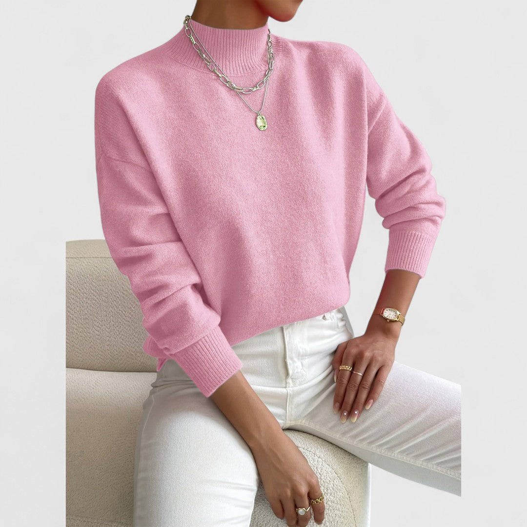 Sam - Elegant Rolled Collar Sweater