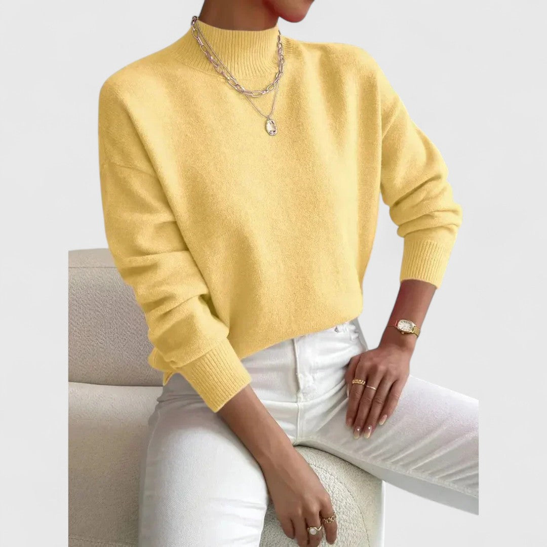 Sam - Elegant Rolled Collar Sweater