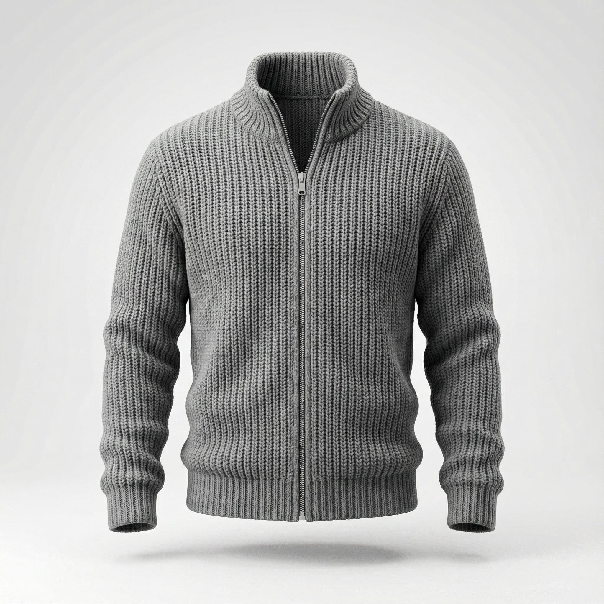 Liam | Timeless Vintage Solid Color Turtleneck Cardigan