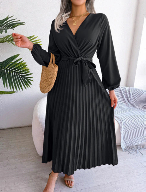 Elegant Festive Pleated Dress for Special Occasions