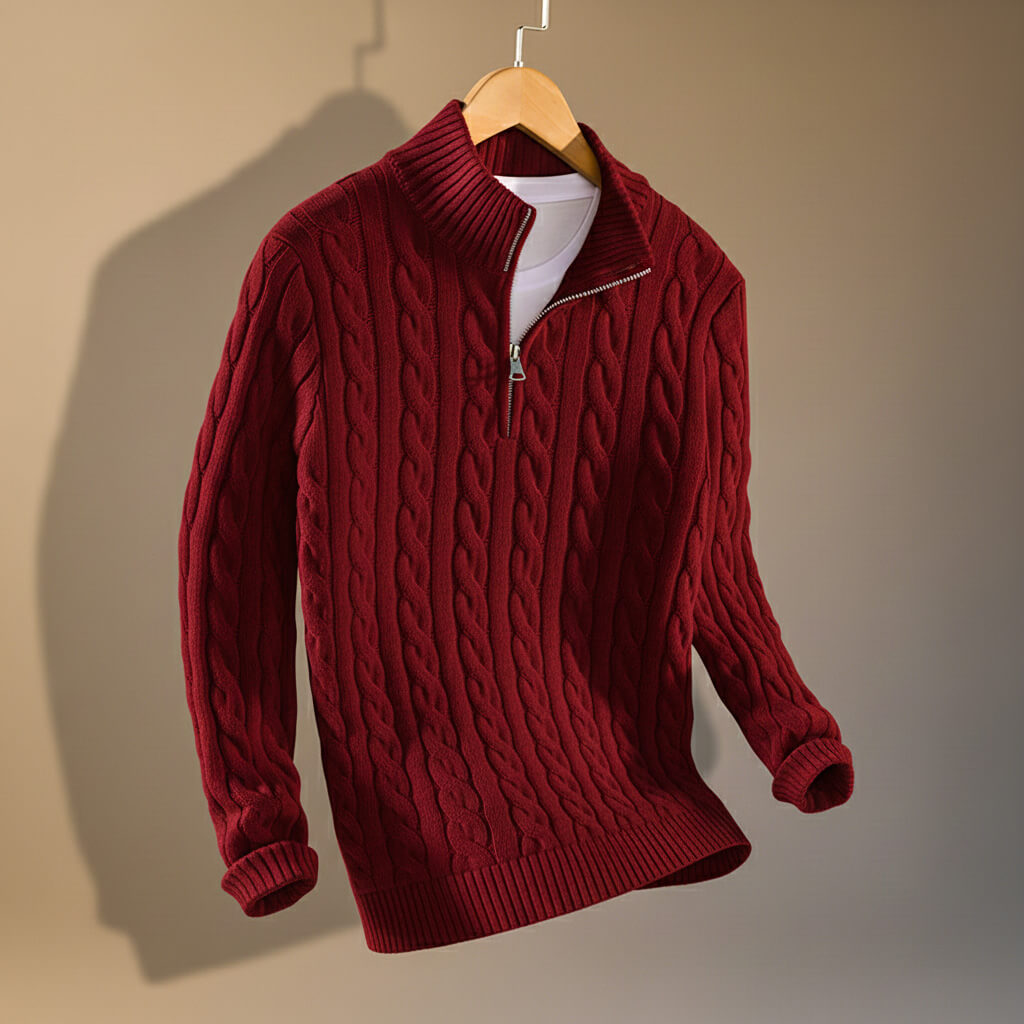 Timeless Trend Sweater: Henry Prestige Cable Knit Sweater