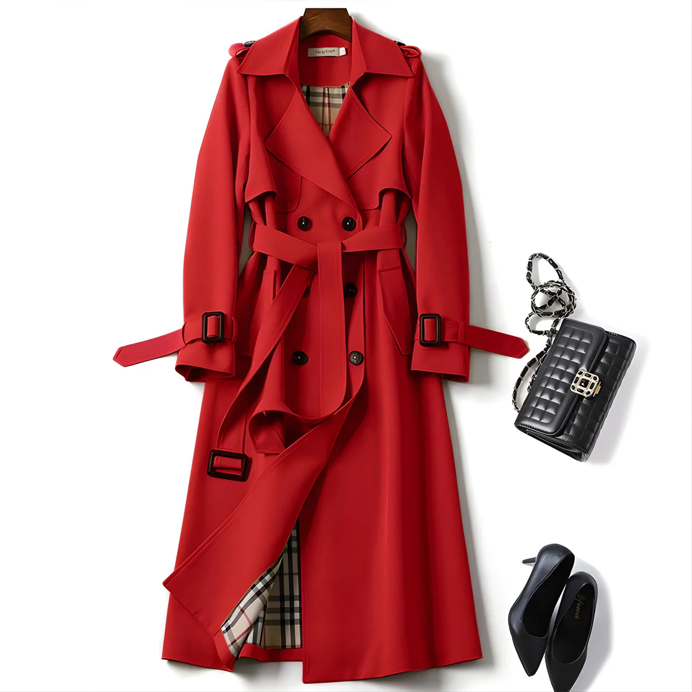 Jade Elegance - Chic Style Trench Coat