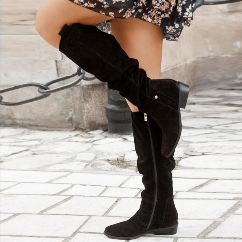 Chic Women's Knee-High Boots - Fashionable, Comfortable All-Season Style