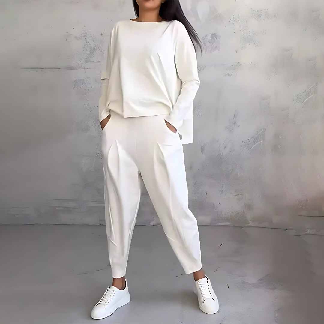 Maya Women's Casual Loose Fit Top and Pants Set