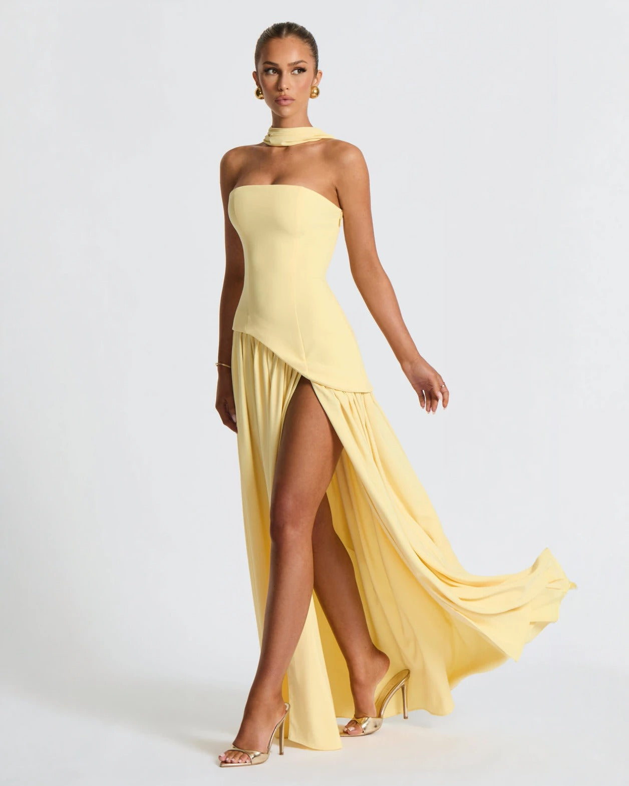 Premium Chic Slit Maxi Dress