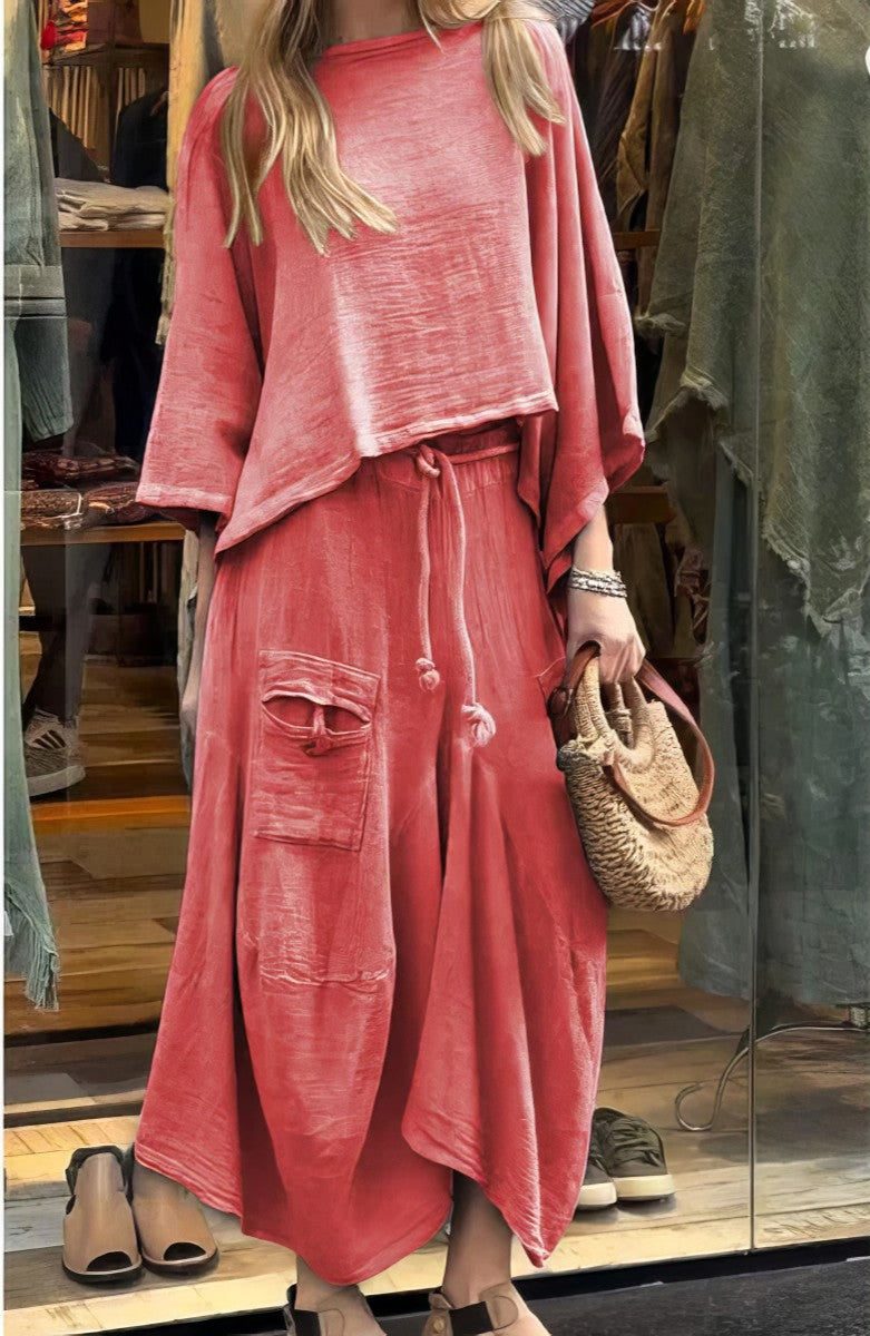 Elaine™ | Casual Two-Piece Set | Elegant Blouse and Skirt