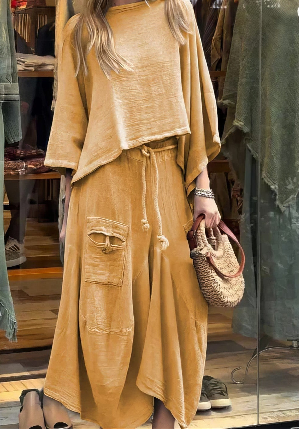 Elaine™ | Casual Two-Piece Set | Elegant Blouse and Skirt