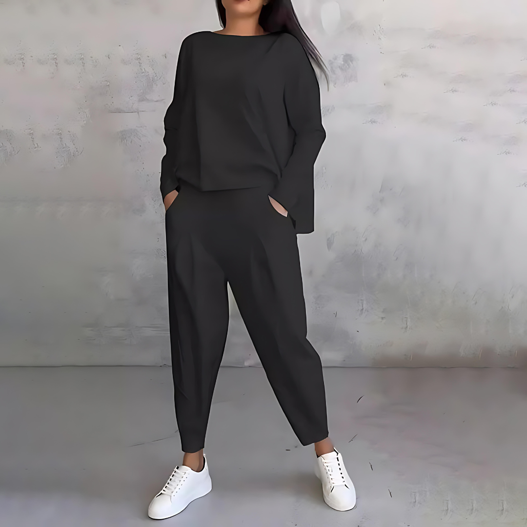 Maya Women's Casual Loose Fit Top and Pants Set